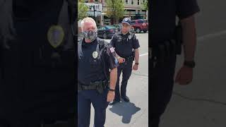 PEACEFUL protestors concede peacflish, humor check. George Floyd Memorial Protest, Lewistown PA 2020