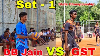 🔥 | DB Jain ( Dangerboys ) VS | GST | best of three | Set -1 | state championship match 🔥👍