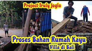 Proses bahan rumah kayu jati TPK grade A/ Teak woodworking for wooden house villa in Bali #Shorts