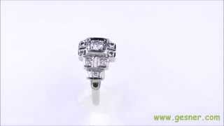 .11ct. Diamond \u0026 White Gold Art Deco Engagement/Fashion Ring- J34384