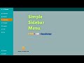 How to Create a Simple Sidebar Menu in #HTML #CSS #JavaScript