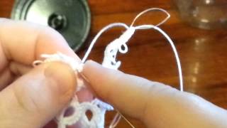 Needle tatting magic thread trick