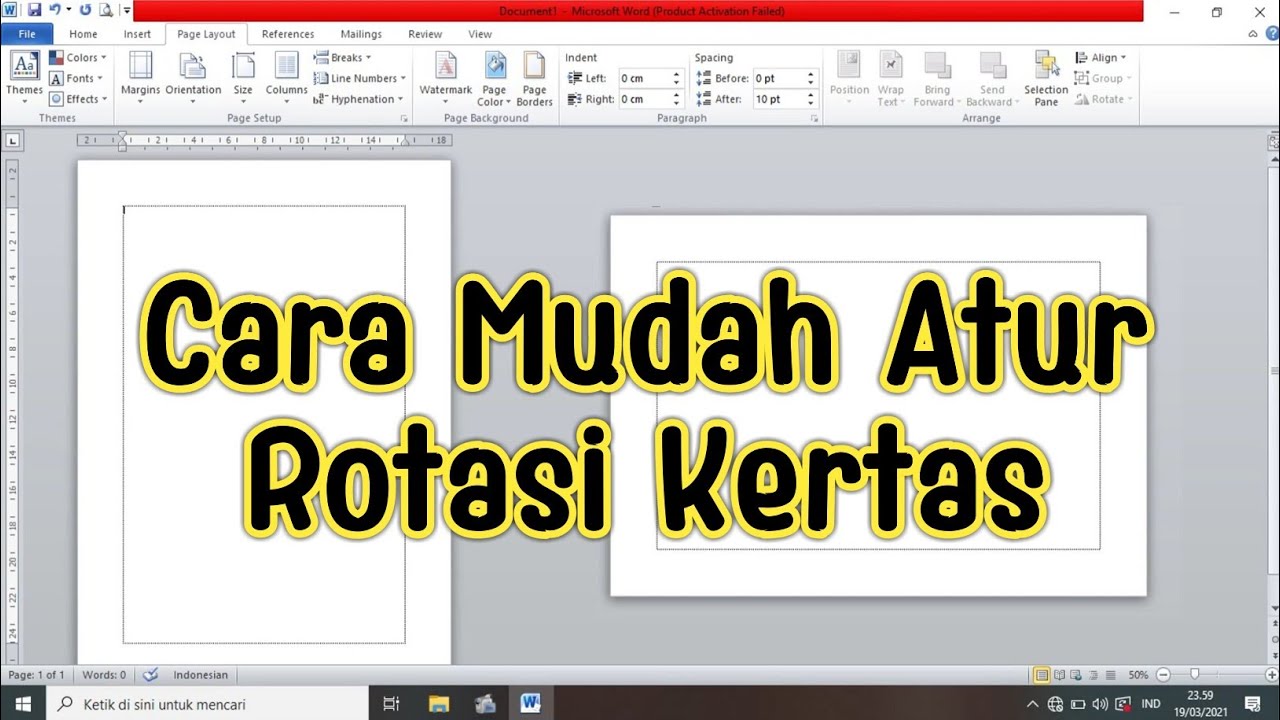 Cara Mengatur Orientasi Kertas Portrait Dan Landscape Di Microsoft Word ...