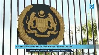 YDP Agong zahir dukacita pembatalan Ordinan Darurat