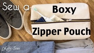 Sew a Boxy Zipper Pouch or Dopp Kit