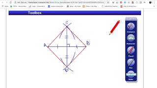 Construct Rhombus Using Its Diagonals