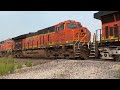 very fast bnsf manifest train bnsf transcon marceline sub..7 27 24