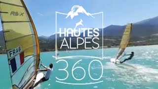 360 : Planche à voile sur le lac de Serre-Poncon