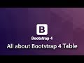All about Bootstrap 4 Table (2018)