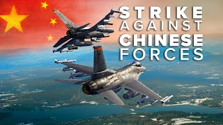 2 US F-16 Vipers Strike Chinese Military Depot | DCS World