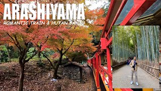 ENJOY THE ARASHIYAMA BAMBOO FOREST | BEAUTIFUL SUNSET IN SAGANO ROMANTIC TRAIN | JAPAN TRIP #2