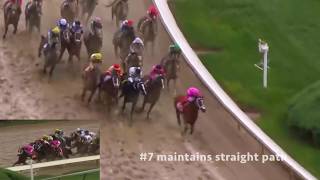 Kentucky Derby 2019 disqualification incident in slow-motion