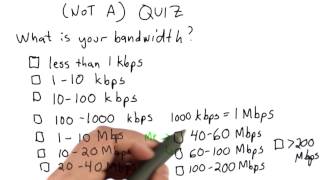 What Is Your Bandwidth? - Intro to Computer Science