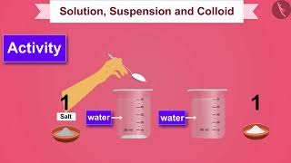 Solutions Suspensions and Colloids | Part 1/1 | English | Class 9