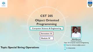 KTU CS205 Object Oriented Programming - Searching & Modifying Strings