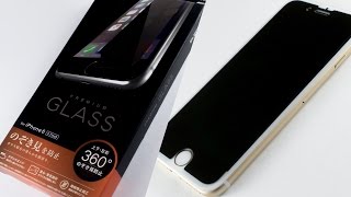 ELECOM iPhone6 リアルガラスフィルム 360度覗き見防止 PM-A14FLGGPF