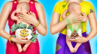 Rich Pregnant vs Broke Pregnant / 15 Funny Pregnancy Situations