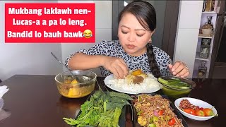 Chaw khawrh nawn chiang😂 Japan zawngṭah \u0026 zikno. Bawngsa kan. Changkha.🌶️. Bok choy tlak. #mukbang