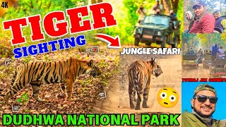 BUMPER TIGER SIGHTING HO GYI DUDHWA NATIONAL PARK KI FIRST SAFARI MAIN 🤩 || EPISODE 2 ||