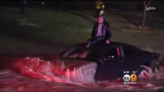 2.17.17 - KCAL9 8PM - Swift Water Rescue and Fatality in Victorville