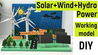 Solar, wind and hydro power working model for science project | Renewable energy | diyas funplay