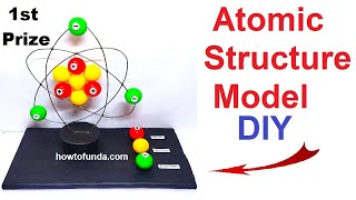 Atomic Structure Model Making 3d - DIY for science project | howtofunda | class 9 | class 11