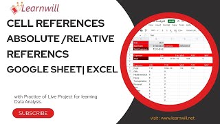 cell references | absolute vs relative references | Google sheet | Excel