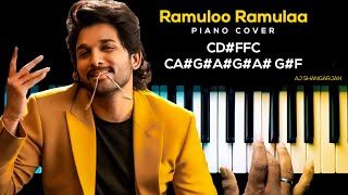 Ramuloo Ramulaa - Ala  Vaikunthapurramuloo Piano Cover with NOTES | AJ Shangarjan | AJS