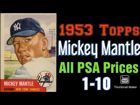 How much is a 1953 Mickey Mantle card worth?