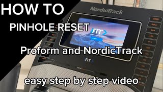 How to factory reset - Proform - NordicTrack -