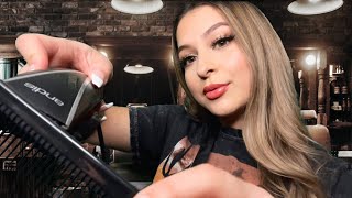 ASMR Barbershop roleplay💈 Men's haircut ✂️ beard trim & shave🪒relaxing layers soundz