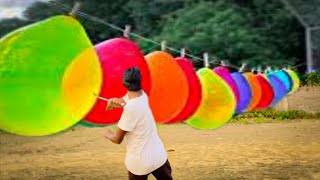 Balloon challenge | जो हारेगा उसको मुँह पर  फूटेगा अंडा 😂🤯 | balloon popping | popping balloons