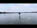 walk on a frozen lake lake nokomis minneapolis mn new years day 2025