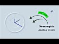 Neumorphic Working Analog Clock Using CSS Only | Neumorphism HTML CSS | ProgrammingTT