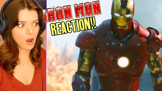 IRON MAN MOVIE REACTION!! Sally’s Marvel Movie Marathon | Phase 1 | Tony Stark Robert Downey Jr