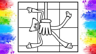 Huggy Wuggy Coloring Pages | Mommy Long Legs Keeps Huggy Wuggy Coloring | Elektronomia - Sky High