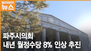 [파주] 파주시의회 내년 월정수당 8% 인상 추진…시민단체 반발