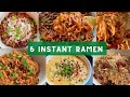 6 Instant Ramen Recipes 🍜  🔥  ASMR | Easy & Cheap Ramen Under $2
