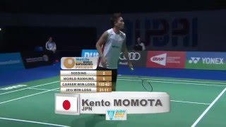 Dubai World Superseries Finals 2015 | Badminton F M4-MS | Viktor Axelsen vs Kento Momota