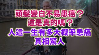 頭髮變白不易患癌？ 這是真的嗎？ 人這一生有多大概率患癌？ 真相驚人 #生活經驗 #老年健康 #老年生活