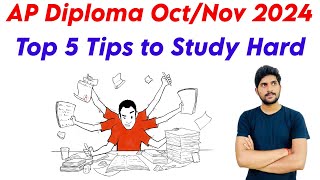 Ap Diploma oct/nov 2024 | Top 5 tips to study hard in diploma exams | diploma important questions