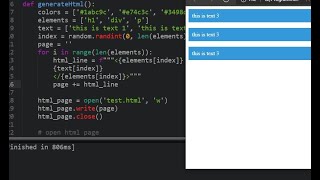 generate html page using python