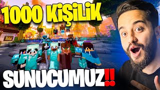 30 GÜNDE 1000 KİŞİLİK MİNECRAFT SUNUCUSU AÇTIK! HEP BERABER OYNUYORUZ! (KARAPIXEL)