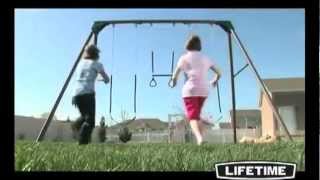 Lifetime 290038 Heavy Duty Three-Station Metal Swing Set - Epic Swingset Review