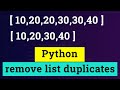 Python Program to Remove Duplicate Elements from a List