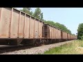 loaded gypsum train cn 511 east passing sandy cove west at track speed