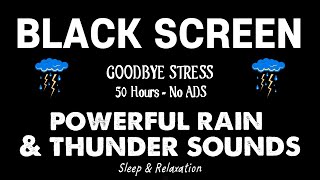 Sleep Instantly with Heavy Rain & Thunder Sounds | Black Screen | No Ads, Deep Insomnia Relief #1