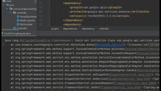 NoCLassDefFoundError : Could not initialize class