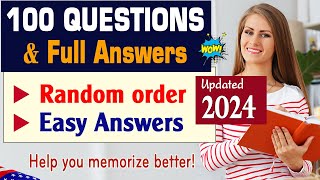 Practice 100 Civics Questions and Answers 2024 [Easy Answers version]| US Citizenship Interview 2024