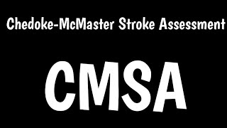 Chedoke-McMaster Stroke Assessment | CMSA |